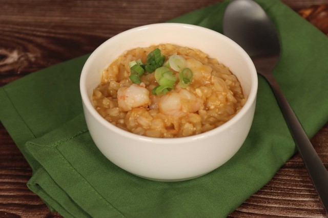 Shrimp congee, a popular Southeast Asian breakfast that&#39;s akin to rice porridge, is one of many new recipes that food technologists at the Armed Forces Recipe Service at the Army Combat Capabilities Development Command Soldier Center in...