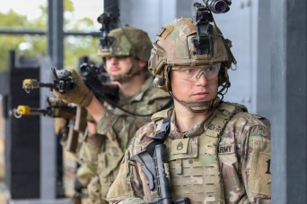 1st Infantry Division Conducts Close-Quarters Combat Training at Novo Selo Training Area, Bulgaria