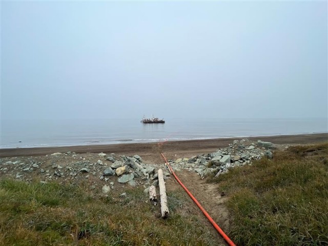 Tug & Barge, ATB Aurora/Qamun, delivering fuel to Point Hope in remote Western Alaska. Crowley’s 55,000-barrel capacity ATB Aurora/Qamun was specifically designed to meet ice class and polar code requirements in order to safely and effectively...
