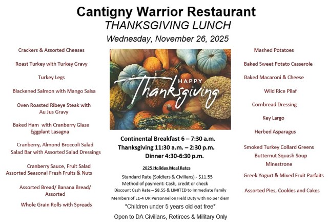 Thanksgiving, Fort Knox, IMCOM, meal, feast, restaurant