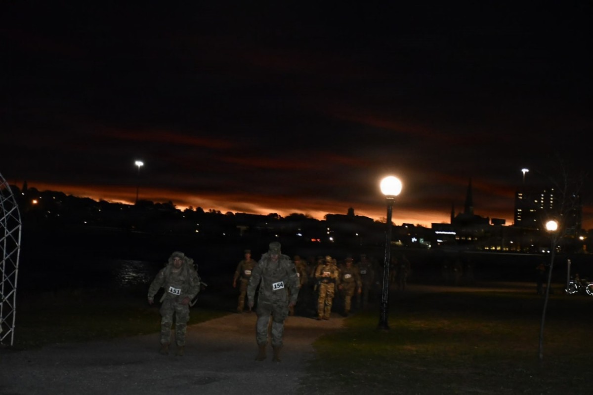 Maine National Guard takes on Norwegian Foot March in Portland