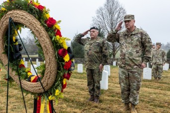 German liaison officers observe National Day of Mourning at Fort Knox Post Cemetery