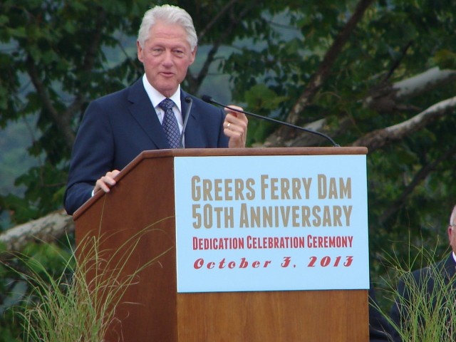 President Bill Clinton delivers Greers Ferry 50th Anniversary speech