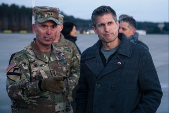 POWIDZ, PL. - On November 19, 2025, a senior Pentagon official visited U.S. Army aviation forces at Powidz Airfield, underscoring the 3rd Combat Aviatio...
