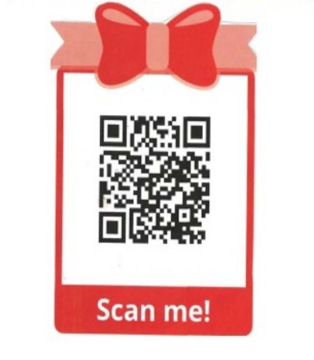 Scan the QR code to access the 2025 Santa&#39;s Workshop and Candy Cane Lane application.