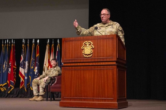 Lt. Gen. James P. Isenhower III assumes command of the U.S. Army Combined Arms Command during an assumption of command ceremony Nov. 18, 2025, on Fort Leavenworth. The event formally marked the transfer of authority and responsibility of the...