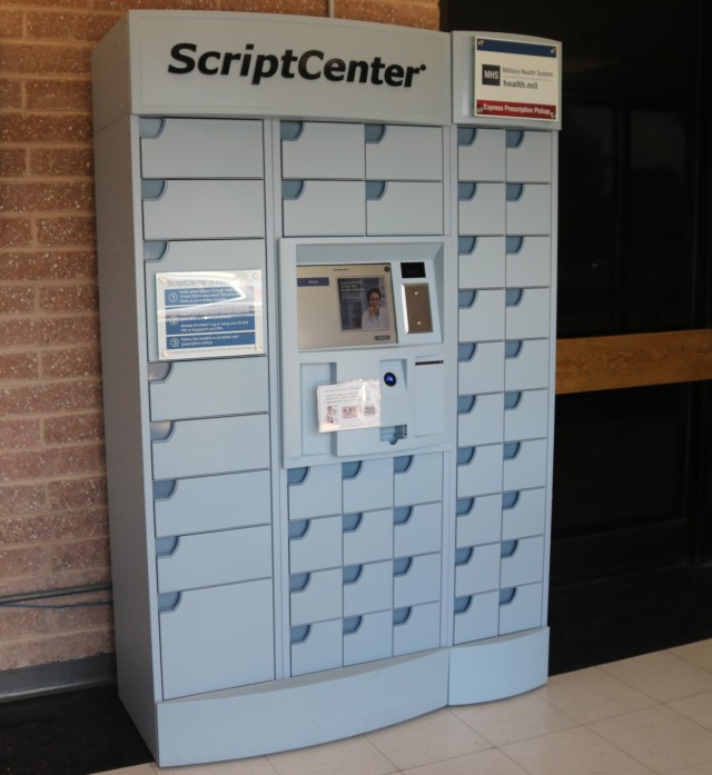 ScriptCenter is an unmanned automated system offering convenient pickup of prescriptions; it is located in the APG Exchange.