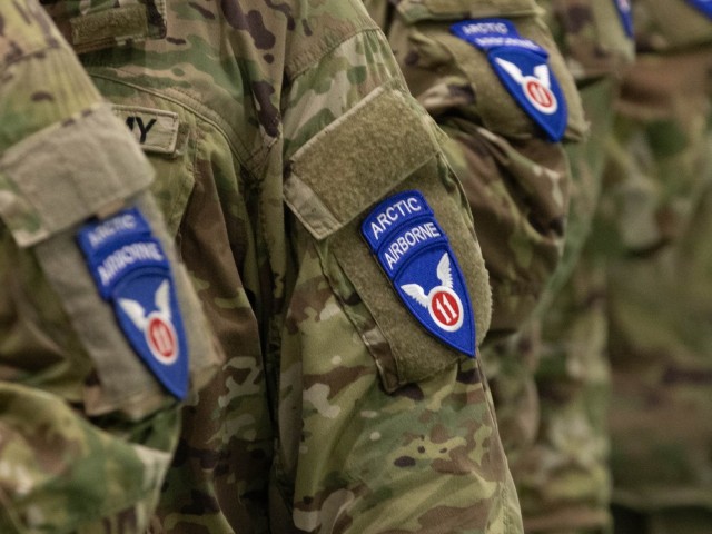 U.S. Army 1st Battalion, 5th Infantry Regiment Soldiers stand in formation at the closing ceremony of North Wind 25 in Camp Makomanai, Hokkaido, Japan, February 9, 2025.