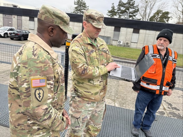 405th AFSB command team assesses ongoing APS-2 maintenance transition at Coleman