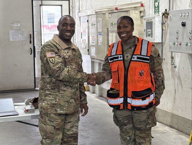 405th AFSB command team assesses ongoing APS-2 maintenance transition at Coleman