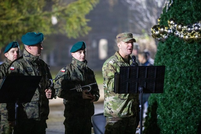 USAG Poland and 3rd ID Powidz tree lighting ceremony