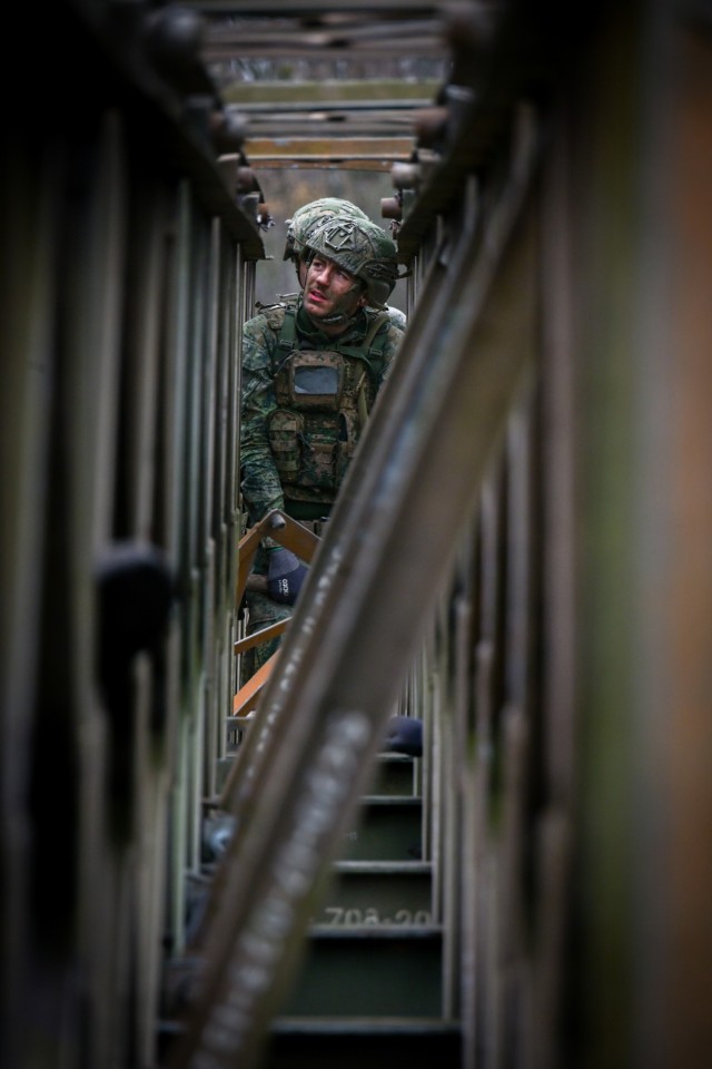 U.S. Army Garrison Benelux and the Dutch Officer Engineer School collaborated at Brunssum, the Netherlands, to construct a Bailey Bridge on Dec. 3, 2025. Built as part of the Dutch military training program, the bridge increases load capacity from...