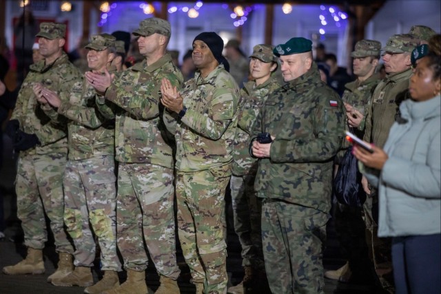 USAG Poland and 3rd ID Powidz tree lighting ceremony