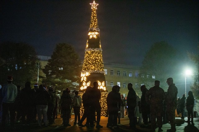 USAG Poland and 3rd ID Powidz tree lighting ceremony