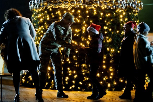 USAG Poland and 3rd ID tree lighting ceremony