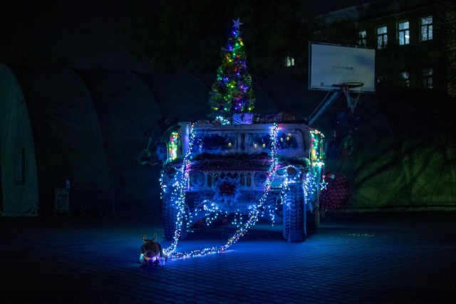 USAG Poland and 3rd ID Powidz tree lighting ceremony