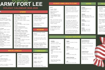 Adjusted holiday hours announced