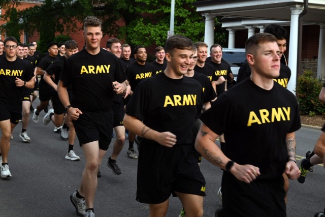 U.S. Soldiers participate in the Army Birthday Run/Walk, Joint Base Myer-Henderson Hall, Va., June 13, 2025. The event is part of week-long celebrations across the country and the Army to mark the 250th anniversary of the Army.