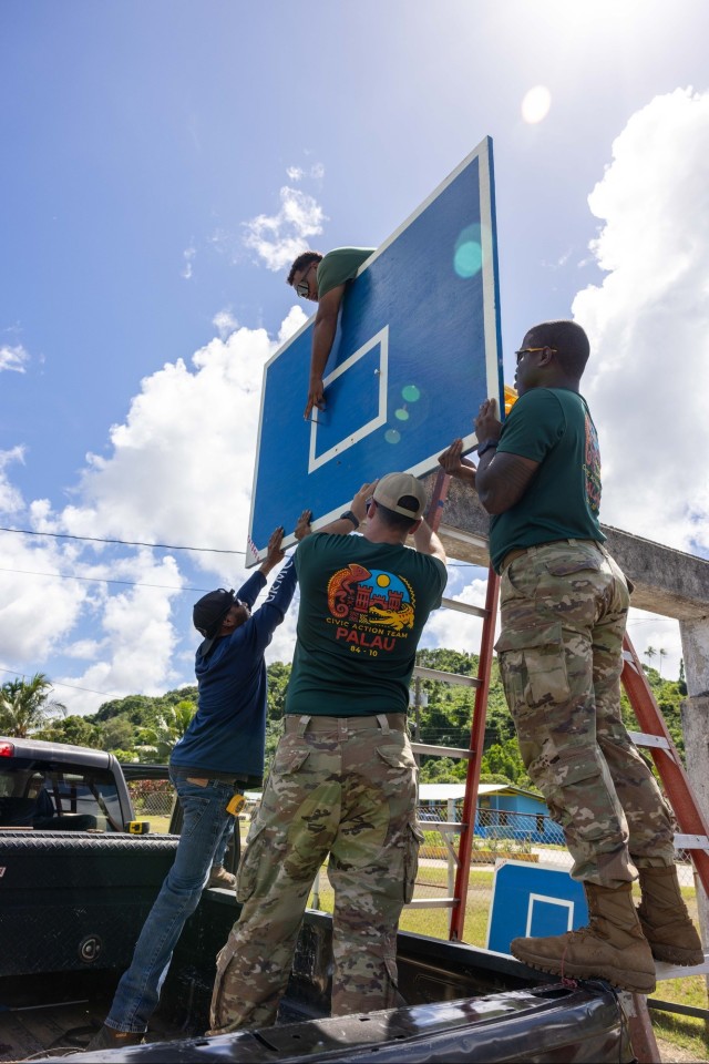 Civic Action Team Palau 84-10 Basketball Court Reconstruction