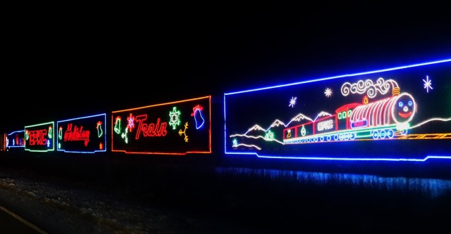 The 2025 Canadian Pacific Holiday Train rolls through Fort McCoy, Wis., on Dec. 11, 2025, on its way from Tomah to Sparta, Wis. The 2025 CPKC Holiday Train toured Canada and the U.S. Nov. 19 through Dec. 21, 2025, raising money, food and awareness...