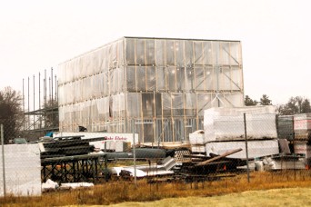 Through extreme cold, snow, work continues with $55.75 million Collective Training Officers Quarters Project during December at Fort McCoy