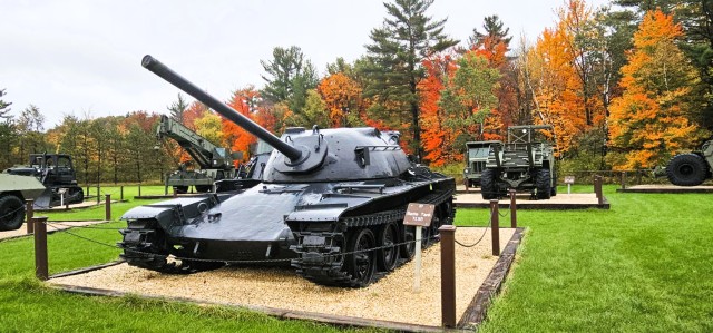A scene of Equipment Park is shown with fall colors Oct. 15, 2025, at Fort McCoy, Wis. Equipment Park is inside the installation’s historic Commemorative Area. The Equipment Park is an outdoor display of historic and present-day equipment...