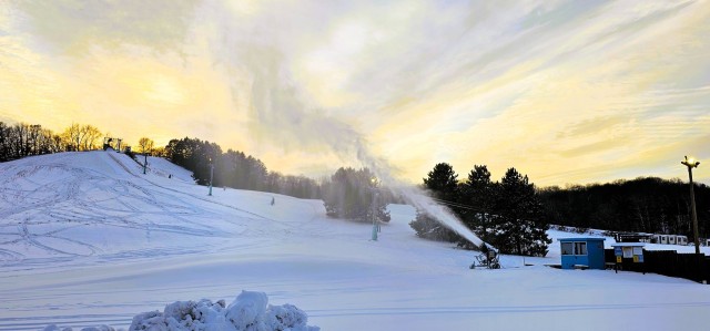 Snowmaking at Fort McCoy's Whitetail Ridge Ski Area