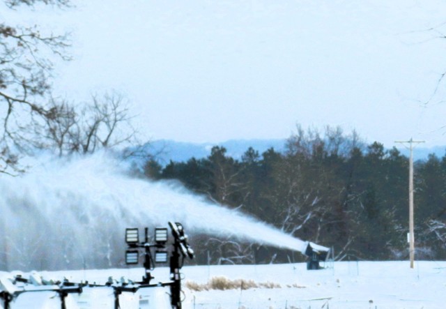 Snowmaking at Fort McCoy's Whitetail Ridge Ski Area
