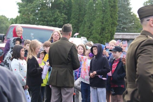 U.S. Army leaders from Fort McCoy, Wis., as well as community members and leaders participate in the Maj. Gen. Robert Bruce McCoy Remembrance Ceremony on Sept. 5, 2025, in Sparta, Wis. The event was held at Woodlawn Cemetery in Sparta with McCoy...