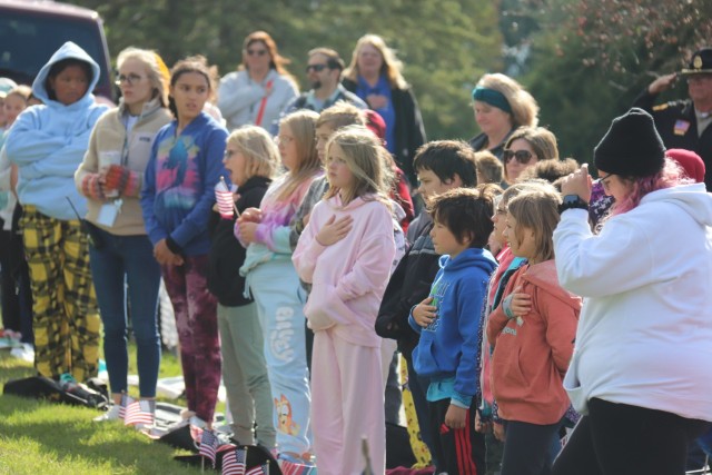 U.S. Army leaders from Fort McCoy, Wis., as well as community members and leaders participate in the Maj. Gen. Robert Bruce McCoy Remembrance Ceremony on Sept. 5, 2025, in Sparta, Wis. The event was held at Woodlawn Cemetery in Sparta with McCoy...