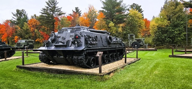 A scene of Equipment Park is shown with fall colors Oct. 15, 2025, at Fort McCoy, Wis. Equipment Park is inside the installation’s historic Commemorative Area. The Equipment Park is an outdoor display of historic and present-day equipment...