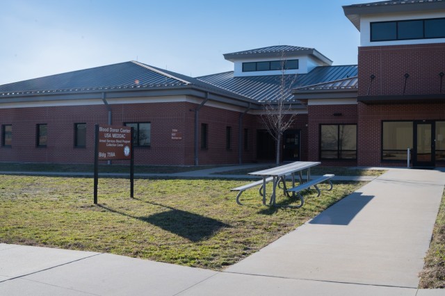 Fort Leonard Wood Blood Donor Center located at 6261 Buckeye Avenue in Building 759A.