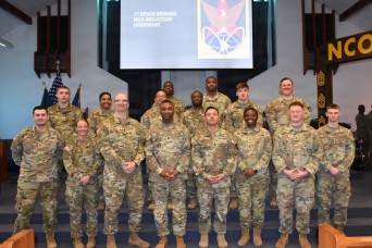 1st Space Brigade inducts newest noncommissioned officers