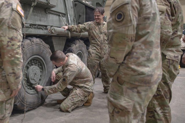 35th MST-S Soldiers Conduct Sustainment Maintenance on M1126 Stryker