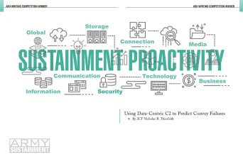 Sustainment Proactivity: Using Data-Centric C2 to Predict Convoy Failures