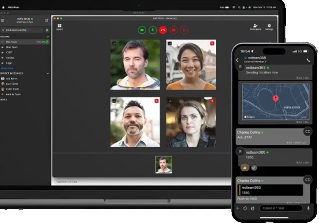 Wickr desktop interface