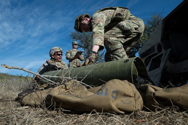 Competitors participate in an Chemical, Biological, Radioogical, and Nuclear lane, during Day three of the 2026 CSM Jack L. Clark Best Medic Competition at JBSA-Camp Bullis, Texas, Jan. 28, 2026.