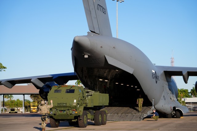 he 3d Multi-Domain Task Force (3MDTF) led a High-Mobility Artillery Rocket System Rapid Infiltration (HIRAIN) demonstration in Indian Ocean Territories, July 22, 2025. A Royal Canadian Air Force C-17 transported the force package from the Northern...