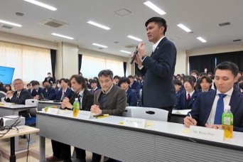 Army Civilian in Japan Volunteers as Judge for Local High School Speech Contest