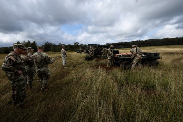 Senior medical leaders observe jungle medicine training during distinguished visitor day