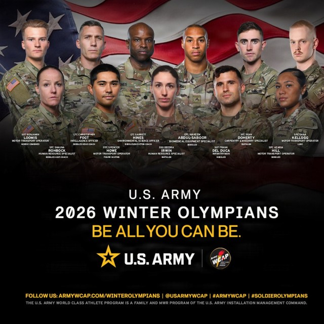US Army World Class Athlete Program 2026 Winter Olympians
