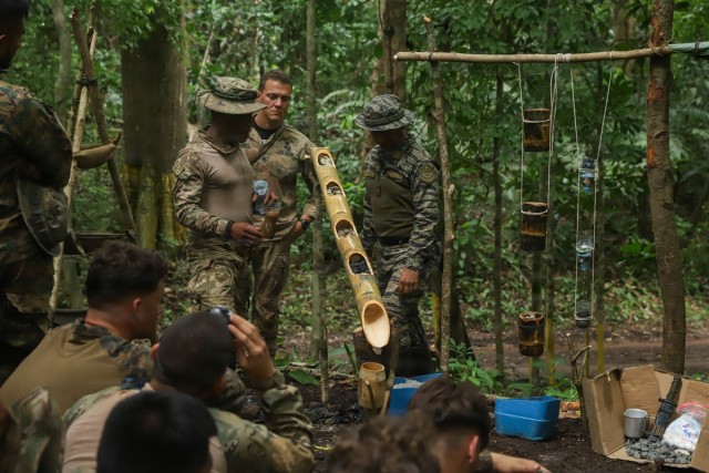 Combined Jungle Operations Course Primitive Fire and Water Filtration