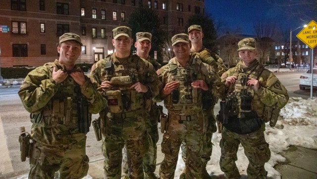 Indiana National Guardsmen Patrol DC