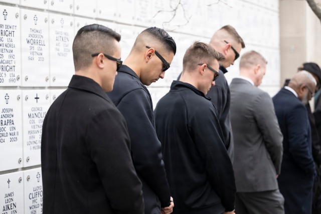Military Funeral Honors are Conducted for U.S. Army Spc. 4th Class Michael Vinson in Section 71