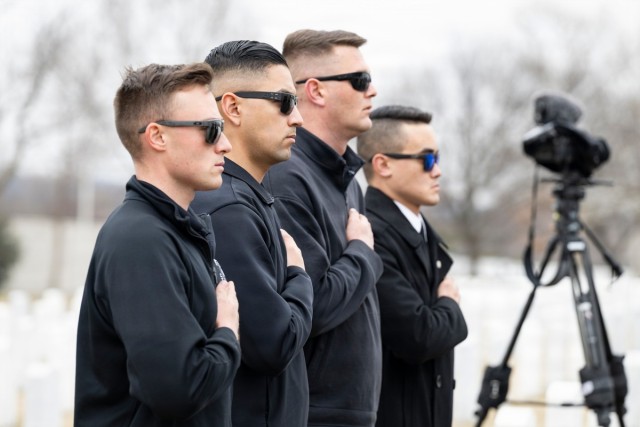 Military Funeral Honors are Conducted for U.S. Army Spc. 4th Class Michael Vinson in Section 71