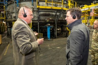 Army under secretary tours Scranton Army Ammunition Plant