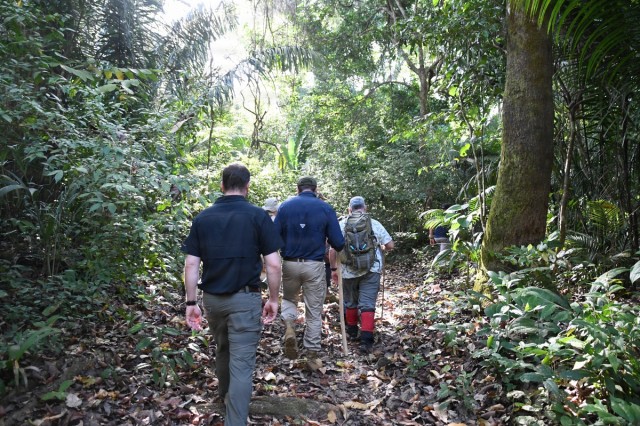 The U.S. Army Yuma Proving Ground Command Group and Arctic Regions Test Center’s Command Group from Alaska visited Tropic Regions Test Center in Central and South America the week of March 16. The capabilities tour took them to the Horoko...
