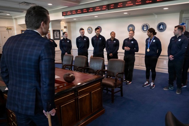 SW Hosts Office Call with WCAP Athletes