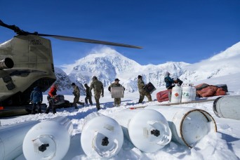 Alaska Army National Guard CH-47 crews support Denali Base Camp