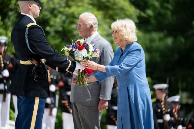King Charles III and Queen Camilla Visit Arlington National Cemetery